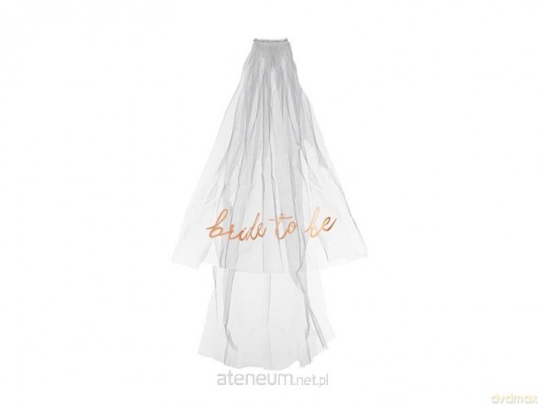 Welon z napisem Bride to be biały 63 cm
