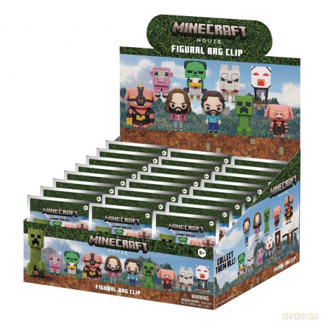 Minecraft 3D PVC Bag Clips Series 1 Display (24)