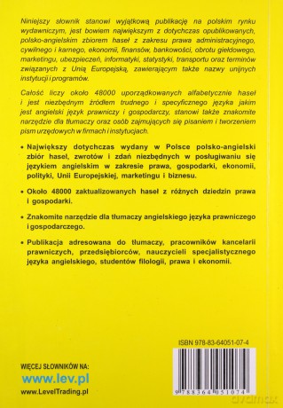 LEXICUS Słownik prawniczy i ekonomiczny polsko-angielski [KSIĄŻKA]