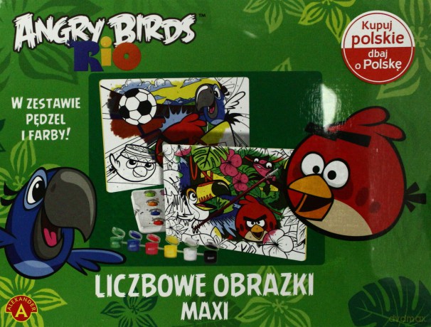 Liczbowe obrazki maxi - Angry Birds Rio