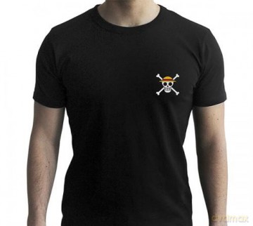 ONE PIECE - Tshirt new fit black - Wanted Luffy