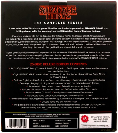 Stranger Things Seasons 1 to 5 Complete Collection Deluxe Limited Edition [25xBlu-Ray 4K]