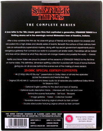 Stranger Things Seasons 1 to 5 Complete Collection [25xBlu-Ray 4K]