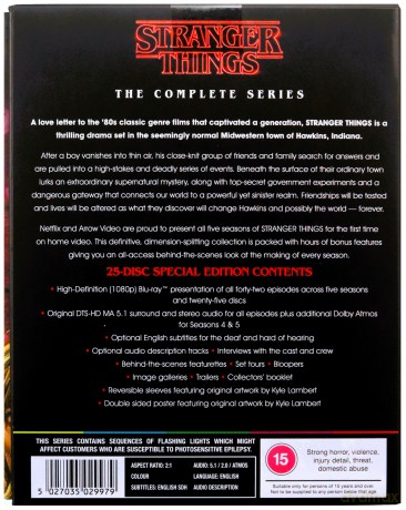 Stranger Things Seasons 1 to 5 Complete Collection [25xBlu-Ray]