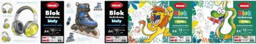 Blok techniczny biały A4/10K mix