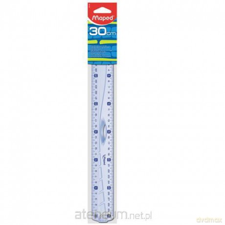 Linijka Geometric 30cm dwustronna bls