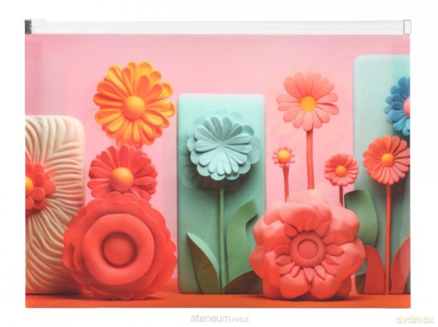Koperta A4 PP z nadrukiem zip Modern Flowers