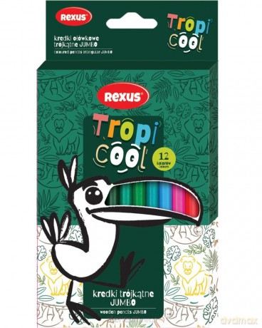 Kredki ołówkowe trójkątne Jumbo 12 kolorów