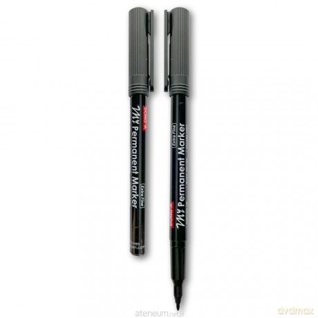 Marker permanentny 0,9mm czarny (12 szt)