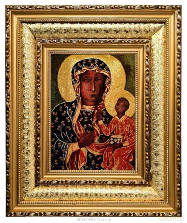 Obraz Haftowany Matka Boża Częstochowska 38xS32 cm