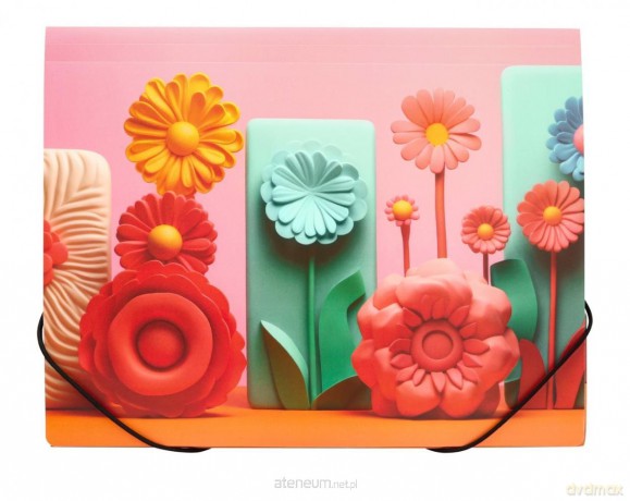 Teczka A4 PP na gumkę z nadrukiem Modern Flowers