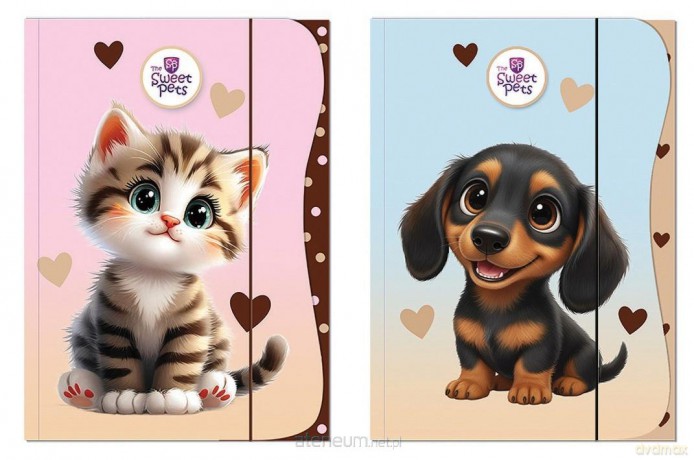 Teczka A4 z gumką The Sweet Pets mix