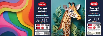 Zestaw papierów kolor. samoprzylep. A5/8K (10 szt)