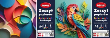 Zeszyt papierów kolor. kredowanych A4/8K (10 szt)