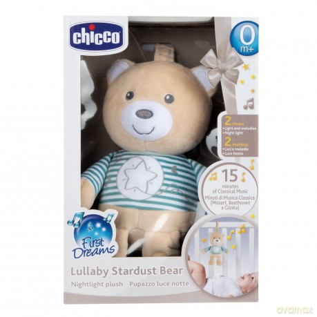 Chicco First Dreams Lullaby Stardust Bear Nightlight Plush Y011112800