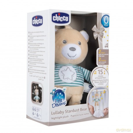 Chicco First Dreams Lullaby Stardust Bear Nightlight Plush Y011112800