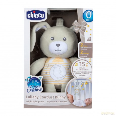 Chicco First Dreams Lullaby Stardust Bunny Nightlight Plush Y011112900