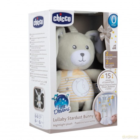 Chicco First Dreams Lullaby Stardust Bunny Nightlight Plush Y011112900