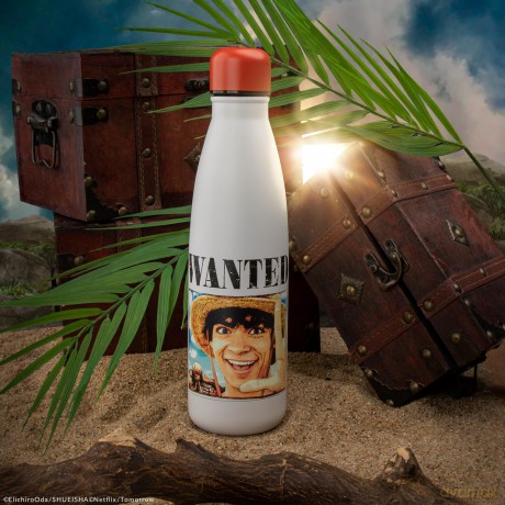 Cinereplicas Animation One Piece Wanted Luffy Stainless Water Bottle CR4092