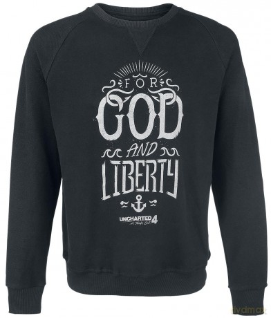 DIFUZED UNCHARTED 4 FOR GOD AND LIBERTY SWEATER SIZE M SW302030UNCM