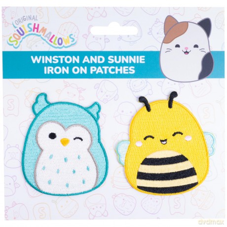 Fizz Squishmallows Winston Sunny Iron on Patches CDU 350155