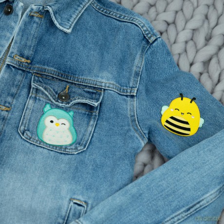 Fizz Squishmallows Winston Sunny Iron on Patches CDU 350155