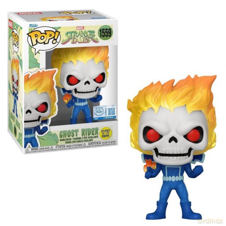 Funko Pop Marvel StrangeTales Ghost Rider Glows in The Dark Special Edition 1559 BobbleHead Vinyl Figure