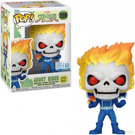 Funko Pop Marvel StrangeTales Ghost Rider Glows in The Dark Special Edition 1559 BobbleHead Vinyl Figure