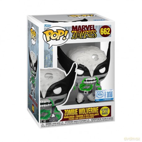 Funko Pop Marvel Zombies Wolverine BW Glows in The Dark Special Edition 662 Vinyl Figure