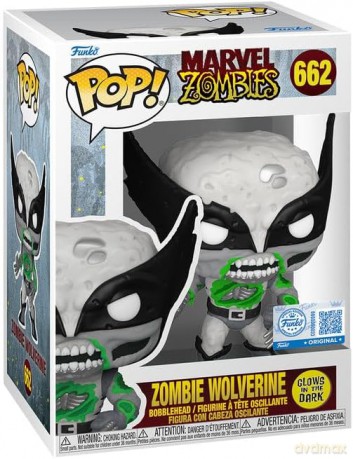 Funko Pop Marvel Zombies Wolverine BW Glows in The Dark Special Edition 662 Vinyl Figure