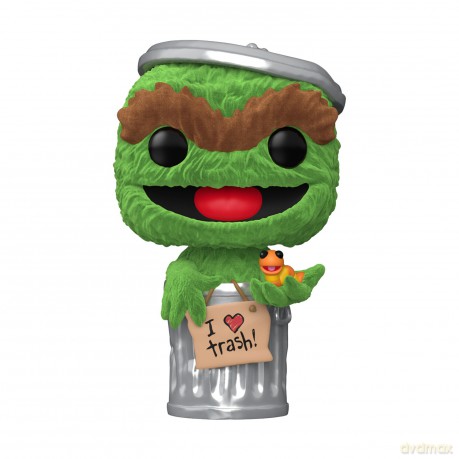 Funko Pop Television 123 Sesame Street Oscar the Grouch Flocked Special Edition 1793 Vinyl Figure