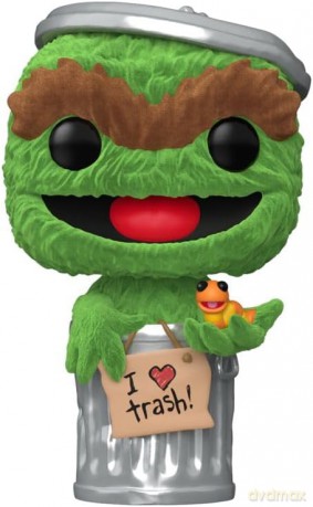Funko Pop Television 123 Sesame Street Oscar the Grouch Flocked Special Edition 1793 Vinyl Figure