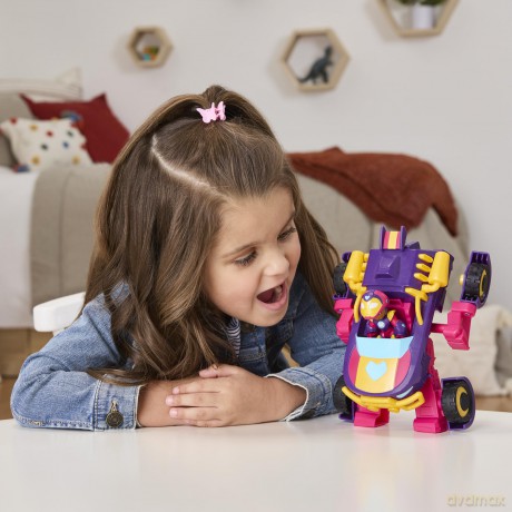 Hasbro Disney Jr Marvel Iron Man And His Awesome Friends Ironheart 2 in1 Mech Suit Vehicle G1476