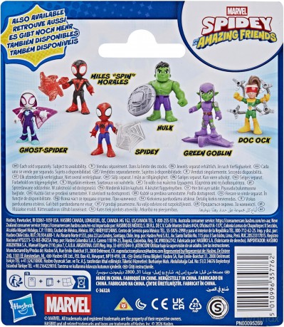 Hasbro Disney Jr Marvel Spidey And His Amazing Friends Miles Spin Morales 3 Figure G1459
