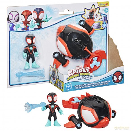Hasbro Disney Jr Marvel Spidey And His Amazing Friends Waterwebs Spin Dolphin Figure Vehicle G1465