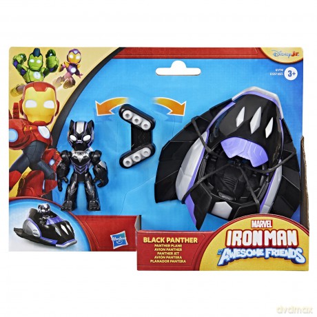 Hasbro Marvel Iron Man And His Awesome Friends Black Panther Panther Plane Vehicle G1774