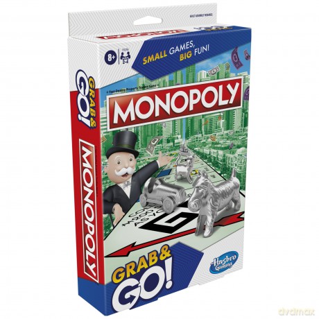 Hasbro Monopoly Grab and Go Board Game English Language F8256