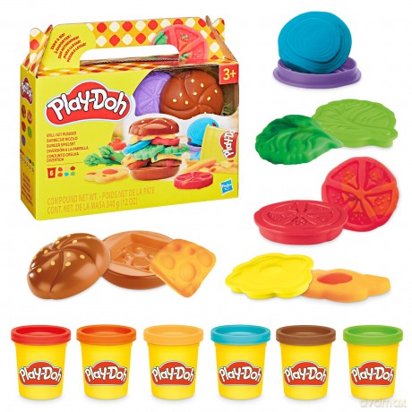 Hasbro PlayDoh Doh More Food Shapes Grill Fun Playset G1614