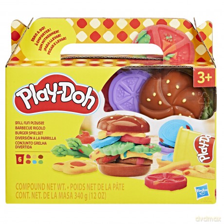 Hasbro PlayDoh Doh More Food Shapes Grill Fun Playset G1614