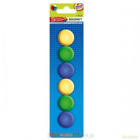 Magnes mix kolorów śr. 29 mm 6 szt