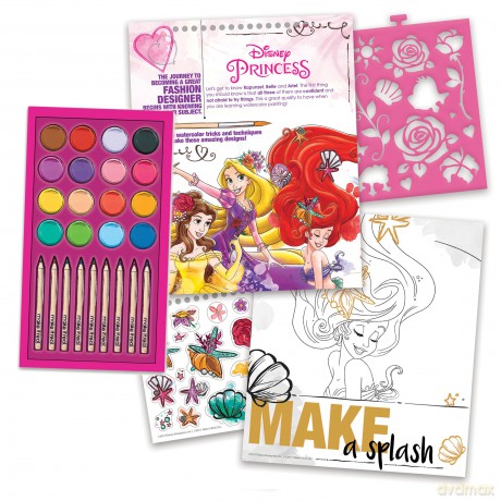 Make it Real Disney Princess Fashion Design Deluxe Set Watercolor 4252