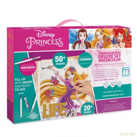 Make it Real Disney Princess Fashion Design Deluxe Set Watercolor 4252