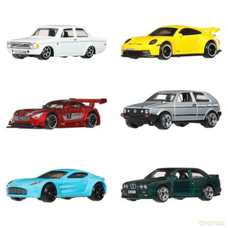 Mattel Hot Wheels Silver Series Euro Style Set of 6 164 JLB25