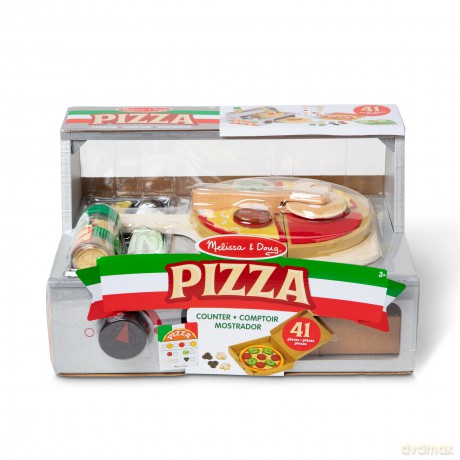 Melissa Doug Pretend Play Wood Top Bake Pizza Counter Playset 6074890