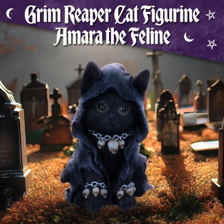 Nemesis Now Adult Gothic Reapers Feline Figure 16cm