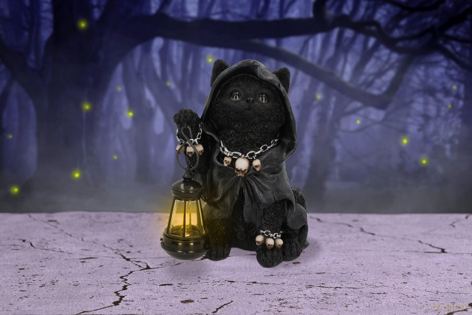 Nemesis Now Adult Gothic Reapers Feline Lantern Figure 185cm