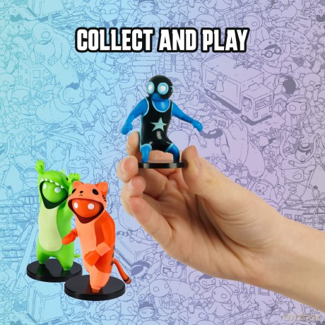 PMI Gang Beasts Collectible Figures 5 Pack including 1 rare hidden character S1 Random GB2040
