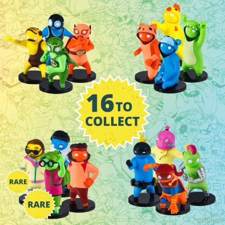 PMI Gang Beasts Collectible Figures 5 Pack including 1 rare hidden character S1 Random GB2040