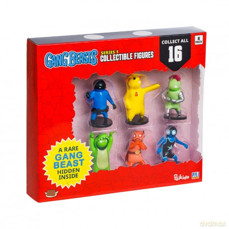 PMI Gang Beasts Collectible Figures 8 Pack Deluxe Box including 2 rare hidden characters S1 Random GB2070