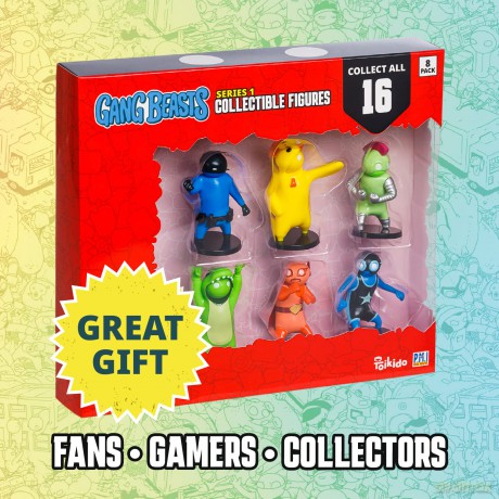PMI Gang Beasts Collectible Figures 8 Pack Deluxe Box including 2 rare hidden characters S1 Random GB2070